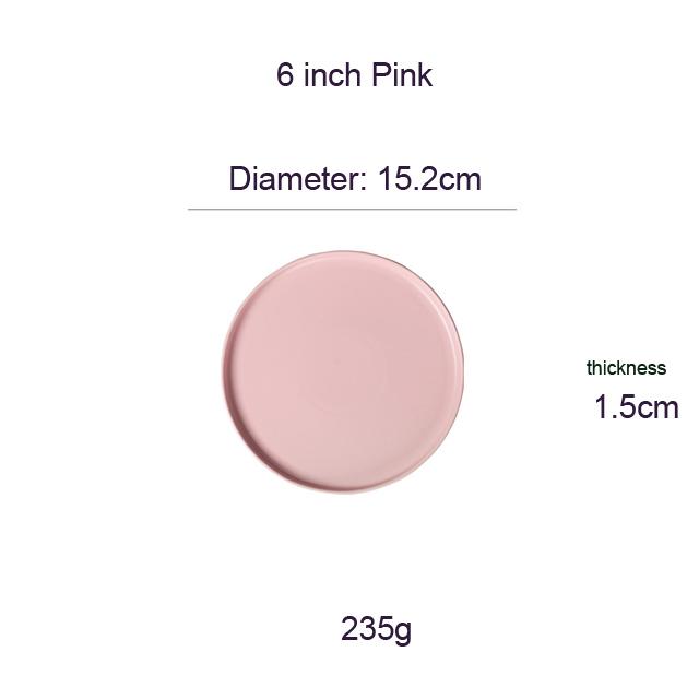 Круглые цельные обеденные тарелки Матовые керамические плоские подносы для стейков Посуда для говядины Спагетти Салат Кухонная посуда Десертные тарелки