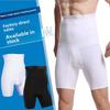 Men’s Double-Layer High-Waist Tummy-Control Pants – Breathable, Elastic, Hip-Lifting, Solid Color, Plus Size.