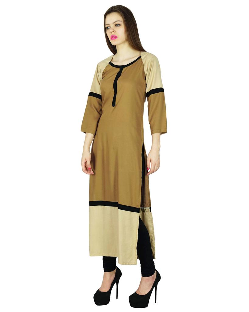 Phagun Rayon Kurti Indian Designer Bollywood Kurta Women Casual Top Tunic