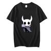 Мультяшная футболка Hollow Knight Высококачественный чистый хлопок Мягкая ткань Круглый вырез Повседневная с коротким рукавом Ежедневные летние топы