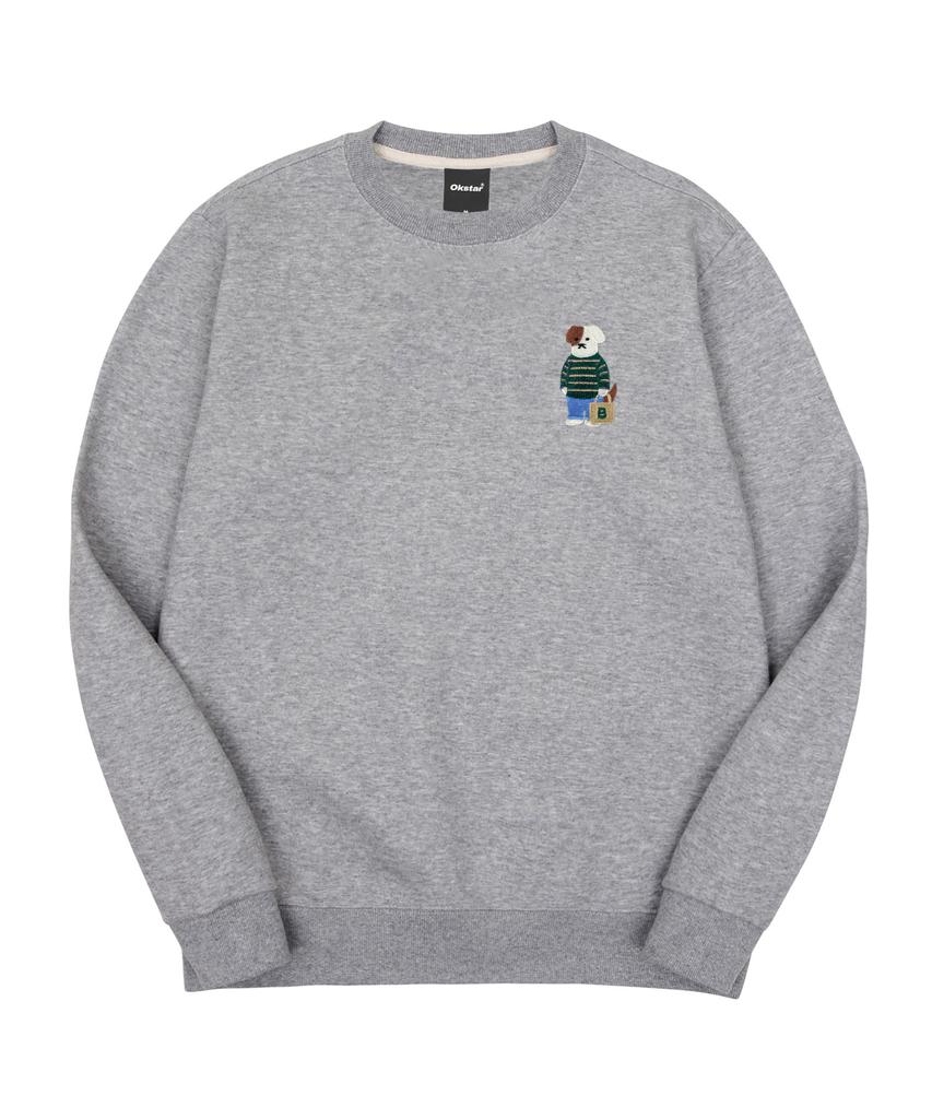 OKSTAR Mini Me Casual Brodog Embroidered Double-Sided Sweatshirt (Type B)
