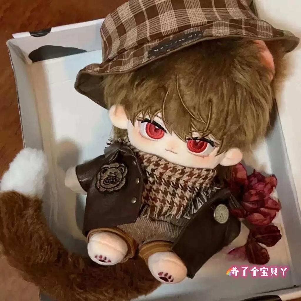 Yagami Light 20cm Cotton Stuffed Doll Toys with Cat Ears Cute Plush Puppet Animation Death Kira Gift Dolls for Kids Adults