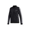 Neo Retro Sports Stand Collar Striped Sleeve Design Zip Jacket Women Jacket Black GP5805