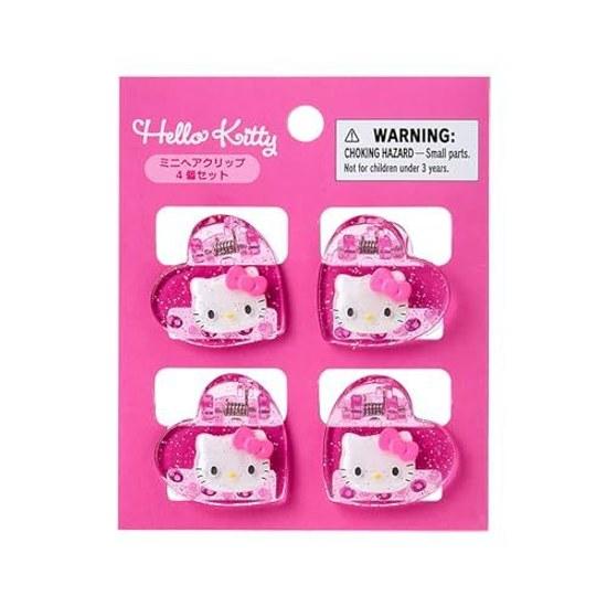 Мини зажим для волос Sanrio, набор из 4 штук, Hello Kitty, розовый, АБС-пластик, для детей от 3 лет, 159069