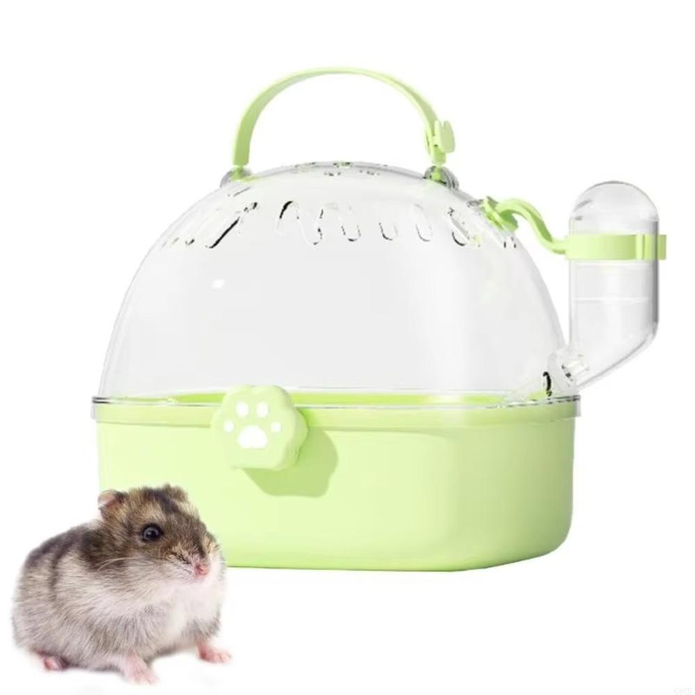 Transparent Hamster Cage Breathable Travel Pet Cage Sturdy Pet Carriers Cage Outdoor