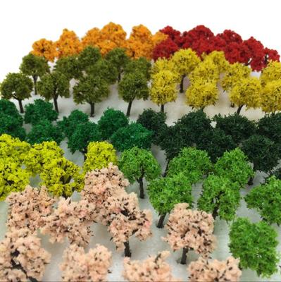 Лес, выбираемые цвета, количество 50 или 100 штук [DauStage] Диорама N-масштаба, железная дорога, архитектурная модель, деревья, пейзаж, 3 см, 21, смешанный, 90