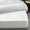 Drap housse - Percale de coton - Blanc - 140 x 190 cm - Bonnet 30 cm - Lavage à 30°