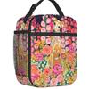 Садовая борзая борзая собака изолированная сумка для обеда для похода уиппет борзая цветы многоразовый термохолодильник ланч-бокс дети