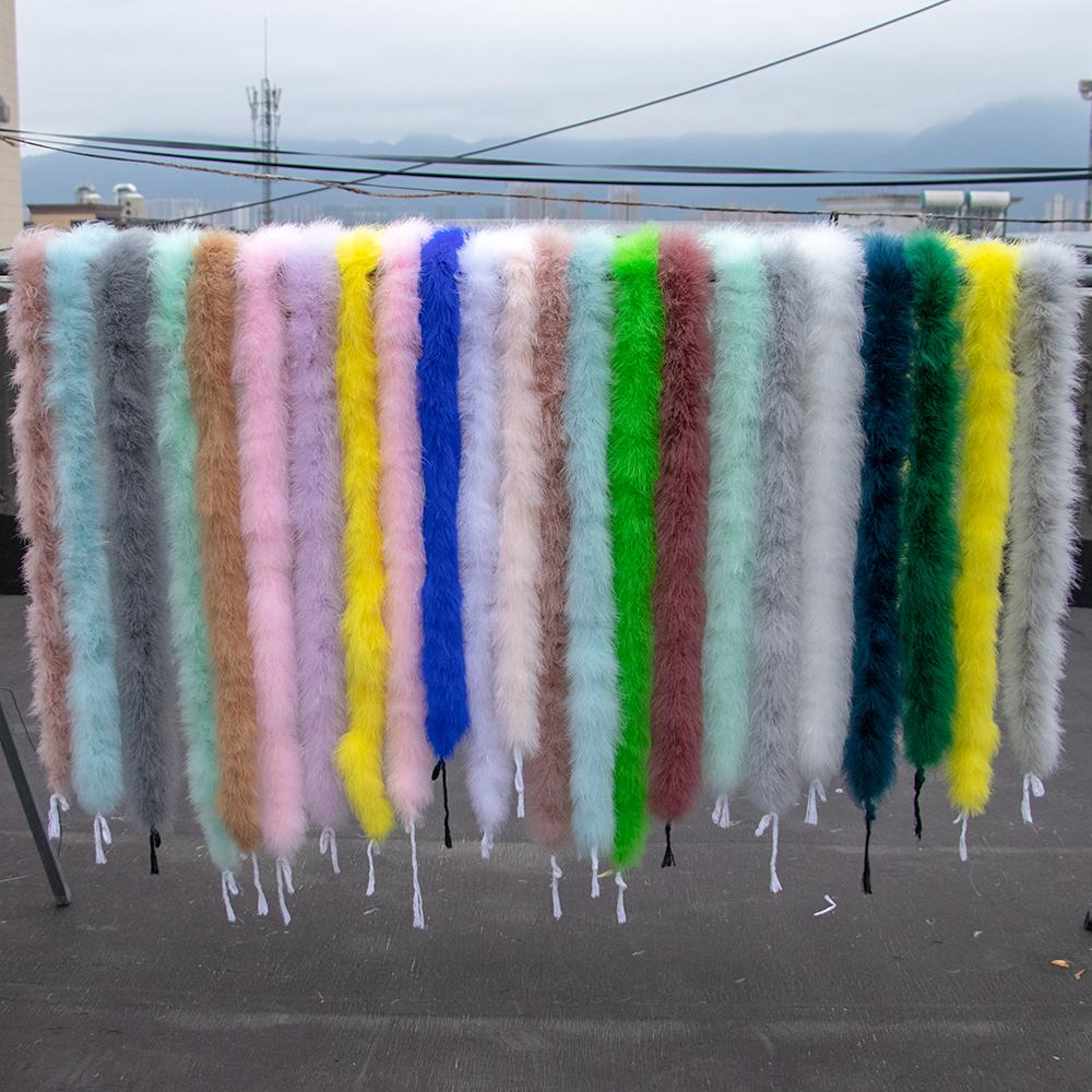 2Yards Colorful Marabou Feather Boa 50g Turkey Plumes Boas Shawl for Wedding Cosplay Clothing Accessory Decoration Plumas Boa