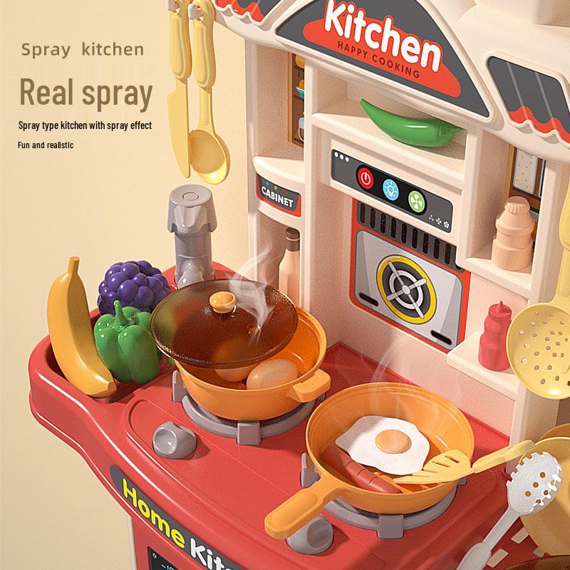 Трансграничный детский игровой кухонный набор: Готовка, Кухонная утварь, Игрушки для мальчиков и девочек для обеденного стола