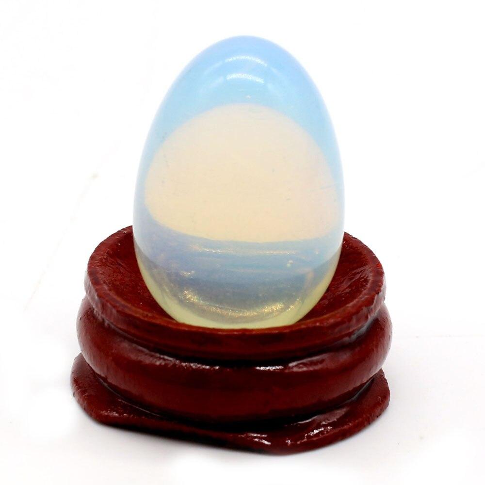 Украшение из натурального камня в форме яйца с подставкой, искусственный орнамент, счастливый подарок, украшения для спальни, сада, офисного стола