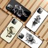 Чехол для телефона Snake And Flower для iPhone 14 13 12 11 XS X 8 7 6 Plus Mini Pro Max SE 2022, черный, из поликарбоната, из термополиуретана, стеклянный чехол для телефона
