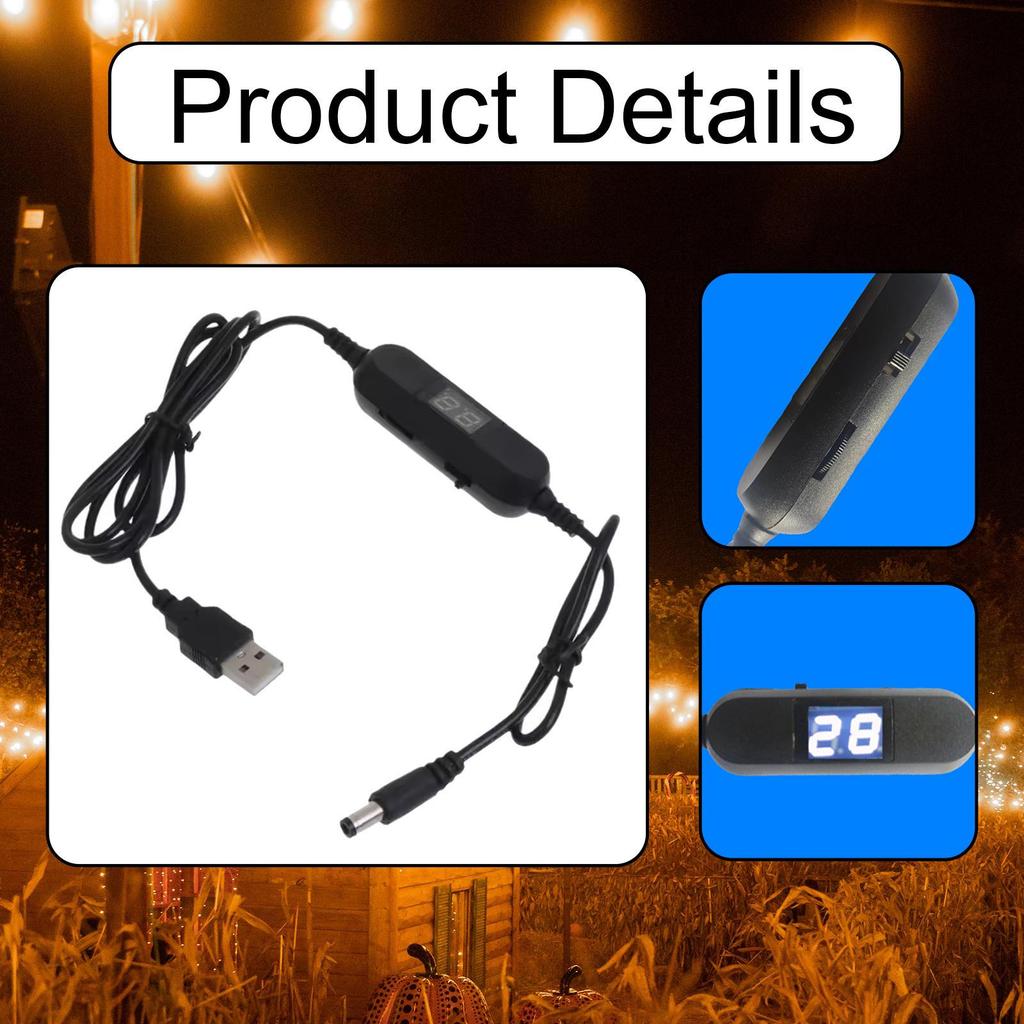 5V 1.2V USB Converter Cable Power Supply Cord LED 130cm Regulator for Lights Toys