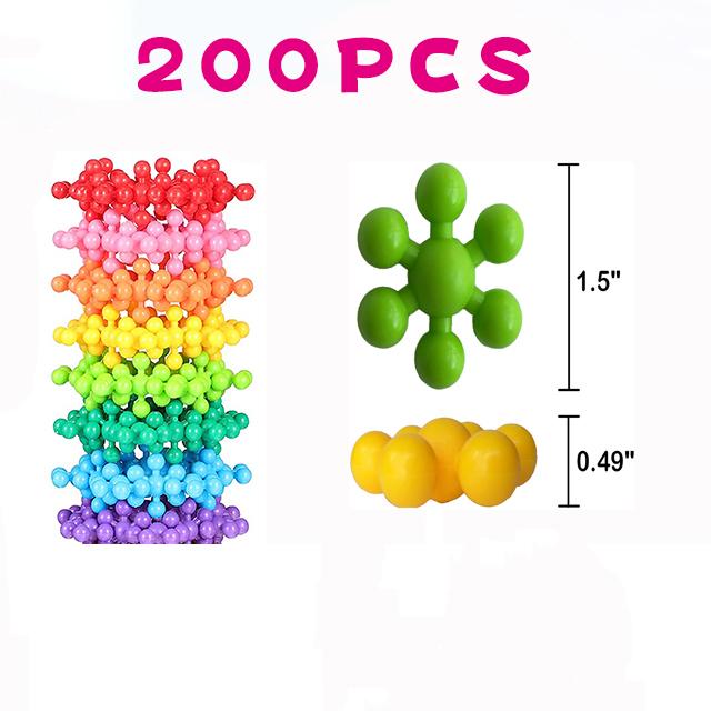 60/400PCS Plum Blossom Building Blocks 3D Bricks Toys Baby Snowflake Building Blocks Toys