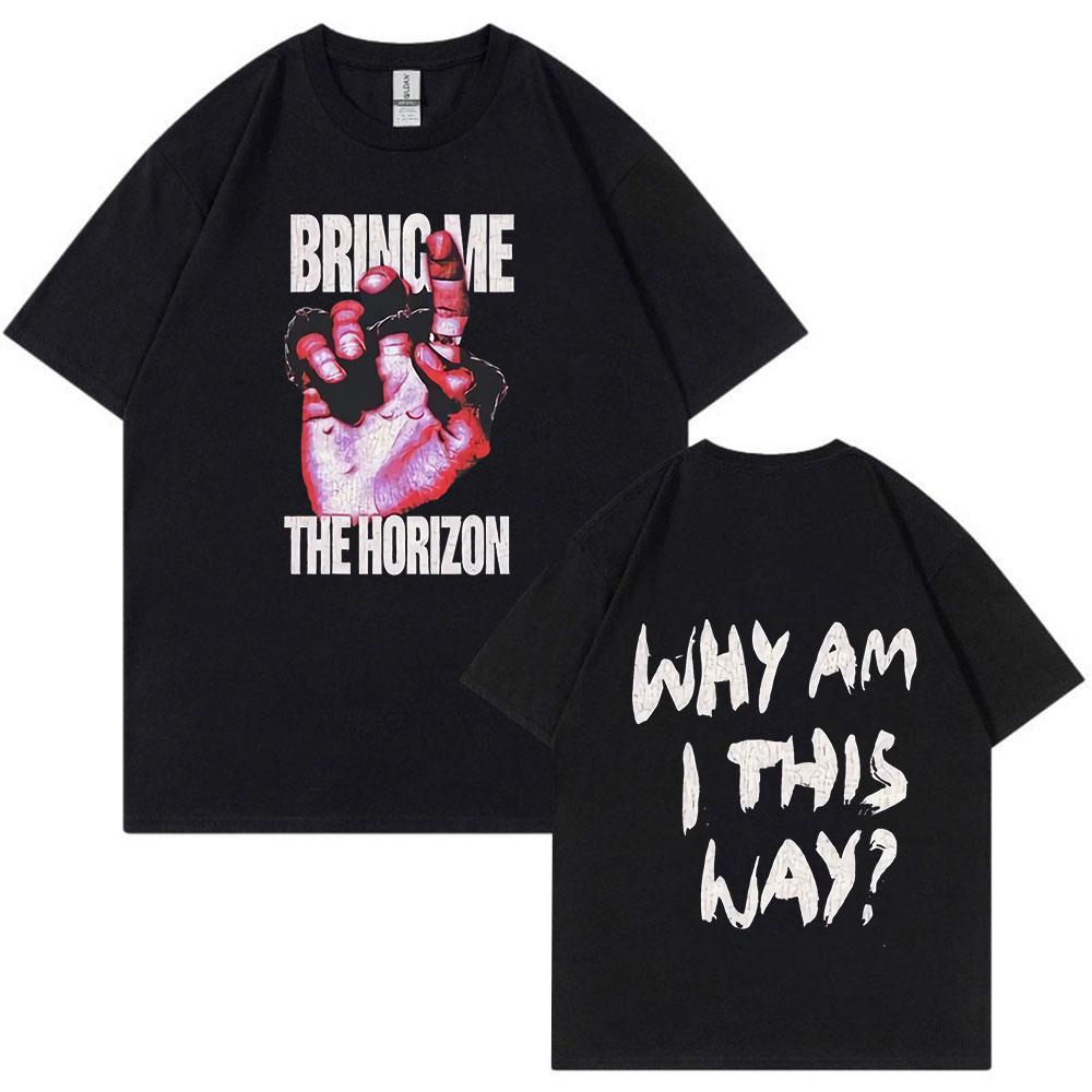 BMTH BringMe TheHorizon Band T-shirt Men Women Hip Hop Vintage Oversized T Shirt High Quality 100% Cotton Short Sleeve T-shirts