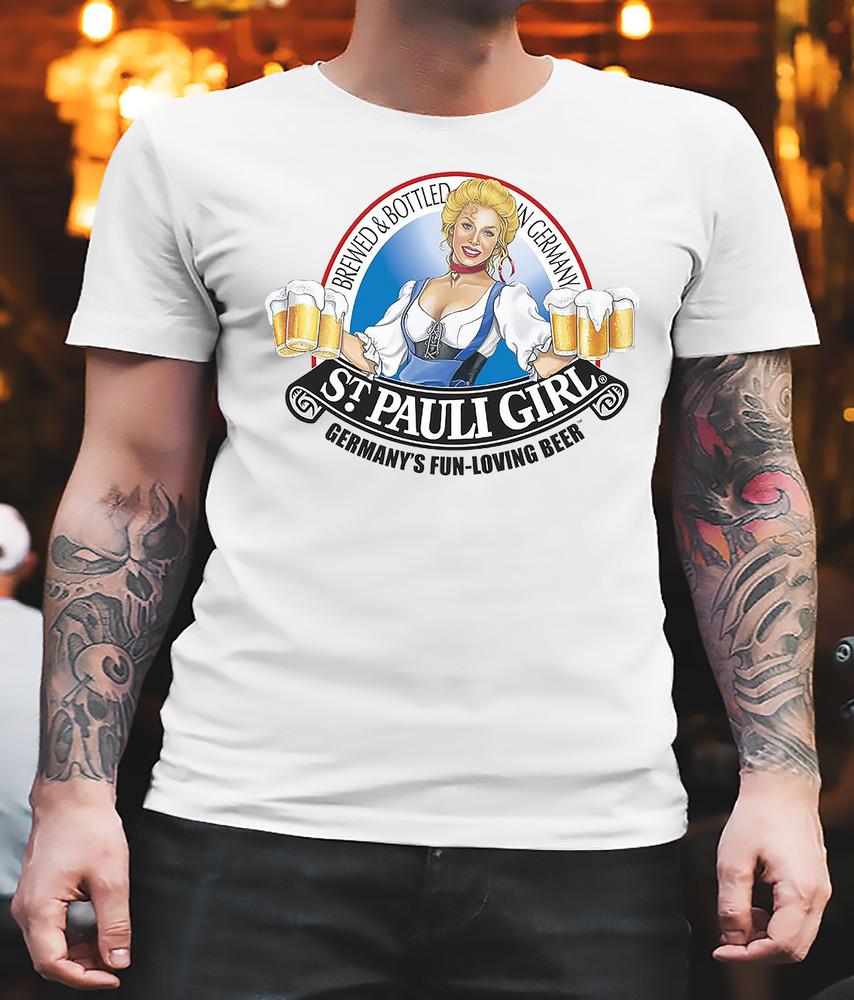 Классическая футболка St Pauli Girl Основной подарок Унисекс Все размеры Унисекс футболка