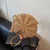 Rattan Woven Round Women Straw Bag Handbag Knit Summer Beach Bag Woman Shoulder Messenger Bag Tassel Design Crossbody Bags