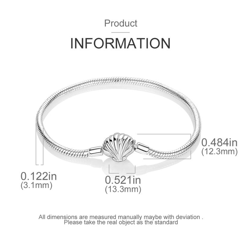Модный тренд 925 Серебряная змея цепочка застежка браслет шарм подходит оригинальный кулон из бисера DIY изготовление ювелирных изделий для женщин подарок на день рождения
