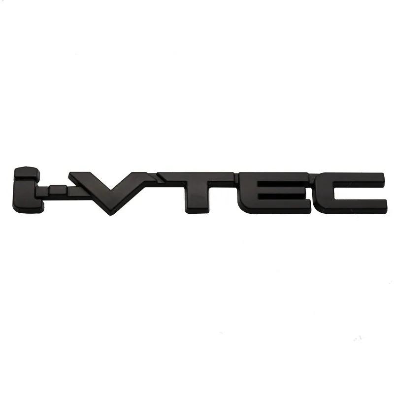 zfjhn2 3D Chrome Metal Car Letters Rear Trunk Badge Emblem IVTEC Logo I VTEC Sticker For Honda City Civic Accord Jazz CRV Accessories
