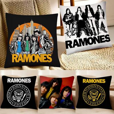 1 шт. Наволочка для подушки Rock Band R-Ramones Модная квадратная наволочка Спальня Диван Гостиная Ins Декор Отдых