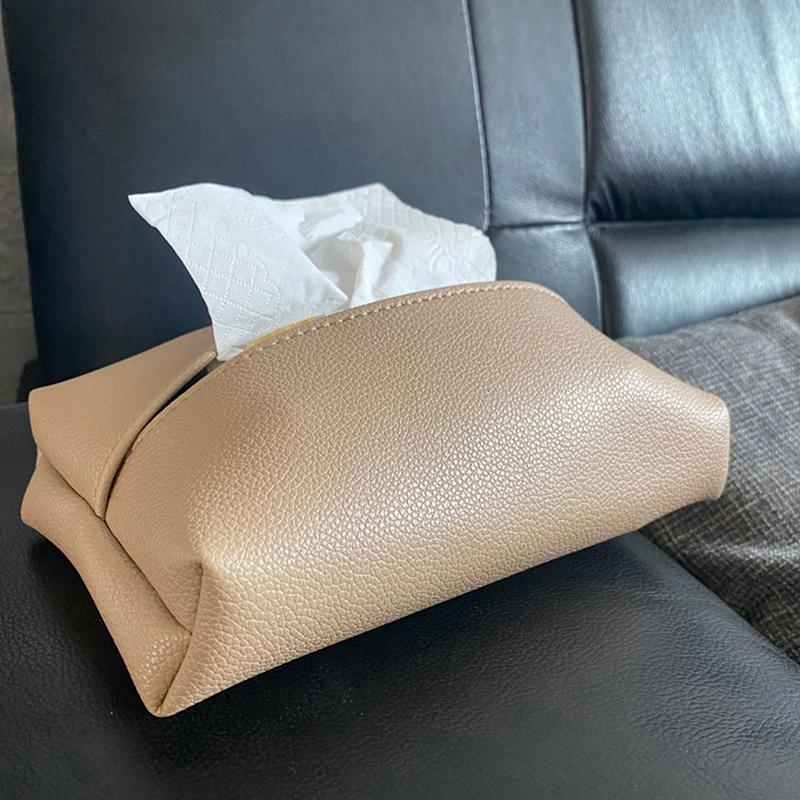 Tissue Box Light Luxury Living Room Creative Nordic Ins Wind Rectangular Storage Car PU Leather Pumping Paper Box