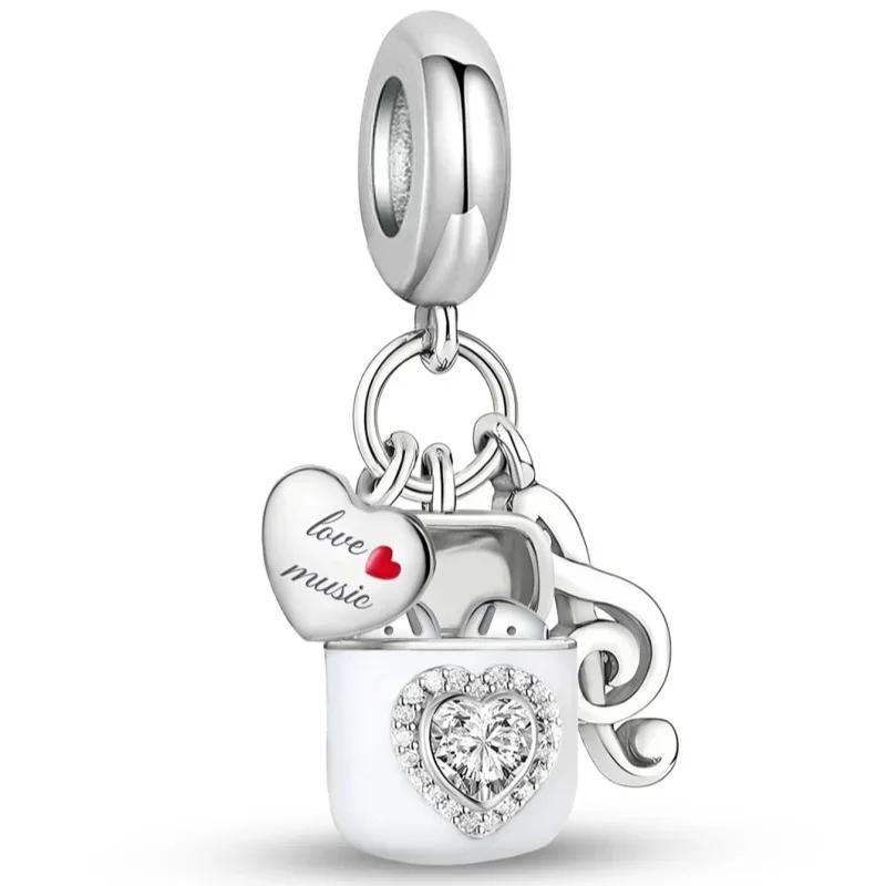 Медь Любовь Сердце Воздушный Шар Девочка Клубничные Шармы Браслет Ожерелье Изготовление Подарок Высокого Качества Ювелирные Изделия