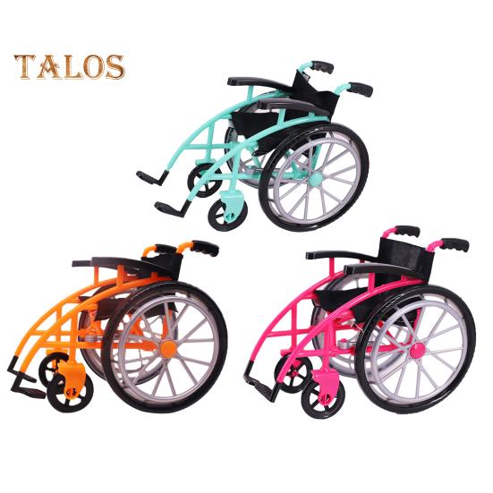 Мини-игрушка в виде инвалидной коляски для кукольного домика Миниатюрная модель с костылями Украшение дома DIY Поделки Песочный столик Аксессуары Игрушки для инвалидной коляски Мини-костыли