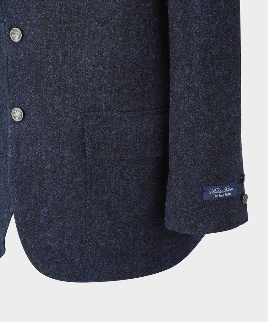 Brooks Brothers Harris Tweed Sack Jacket (Navy) (Bbjsmmf402)