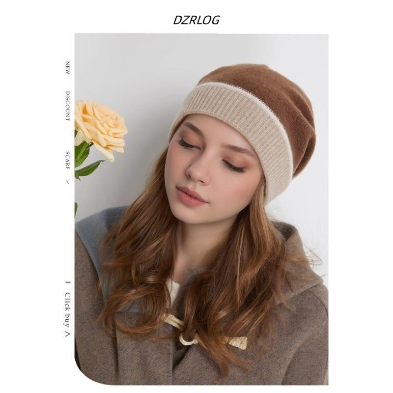 Women S Warm Fleece Lined Ear Protection Knit Beanie Hat For Autumn Winter