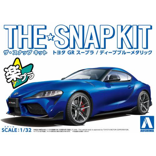 Aoshima Bunka Kyozai (AOSHIMA) 1/32 The Snap Kit Series Toyota GR Supra Deep Blue Metallic Pre-Colored Plastic Model Kit 10-E