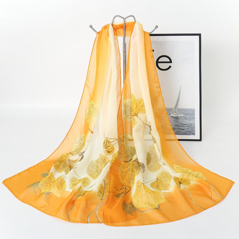 Spring/Summer New Women'S Silk Scarf 45 * 150cm Simulated Silk Twill Square Scarf Fashion Printed Large Square Scarf Professional Scarf