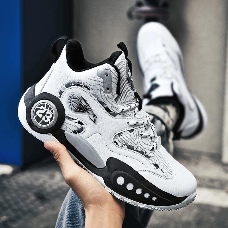 Модные мужские баскетбольные кроссовки, спортивные, нескользящие, оригинальные, тренировочные, студенческие, дышащие, спортивные, уличные, мужские, баскетбольные кроссовки