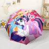 My Little Pony Friendship Portable Automatic Umbrella Folding Umbrella with 8 Ribs Sturdy Construction All-Season Use Fashion Lovers Gift