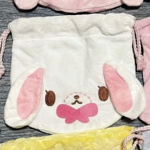 Кавайный мешочек Sugarbunnies с кроликом, косметичка, милый, большой вместимости, на завязках, портативный, для мелочей, для хранения косметики, подарок другу