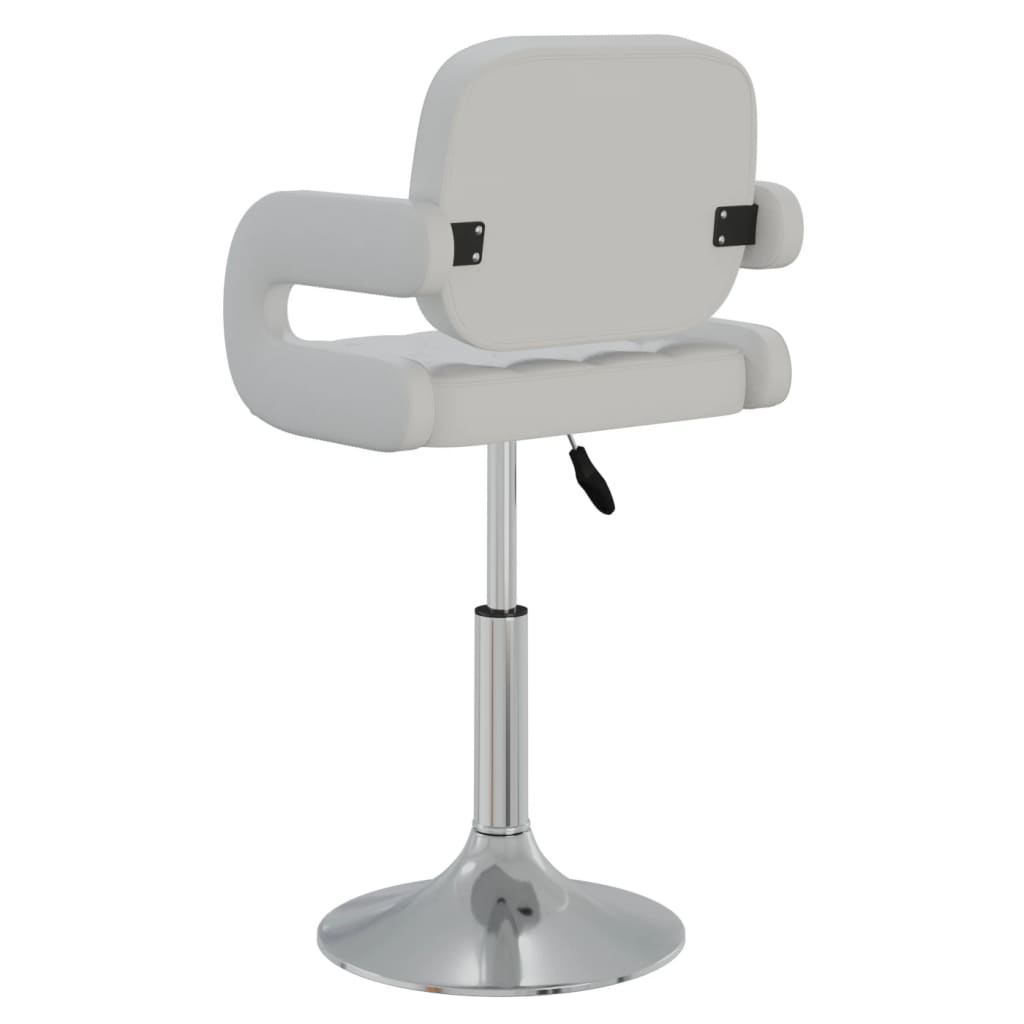 Dining Chairs 2 pcs Swivel White Faux Leather