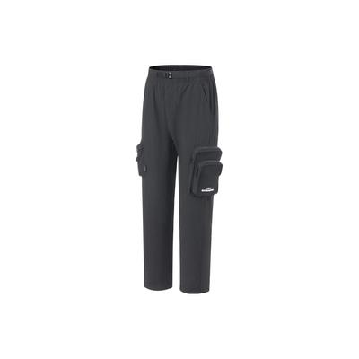 Li Ning Golden Age однотонные свободные повседневные брюки мужские низ черного цвета AKXT075-1