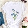 Женская футболка Forget Me Not Wildflower Printed из чистого хлопка, простая летняя