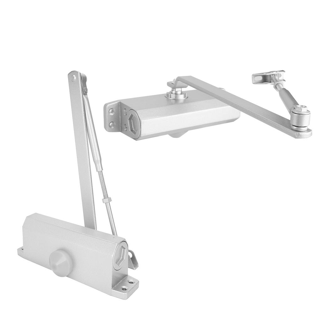 60-85 кг Доводчик двери Сплав алюминия Регулируемый Гидравлический Дверной Доводчик для Коммерческого Использования Серебристый