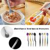 Multi-functional Sauce Spoon Portable Stainless Steel Food Tweezers 2in1 Design Flavor Test Spoon Tweezers Kitchen Utensil