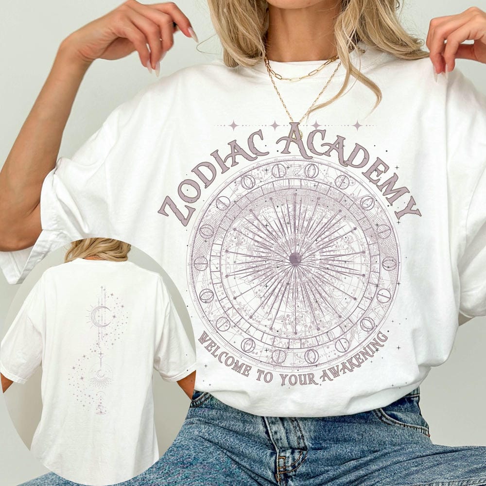 Женская ретро-рубашка Zodiac Academy, футболка с принтом Celestial Heirs, одежда, унисекс, хлопковая футболка, фэнтезийная одежда, топ Y2K, уличная одежда