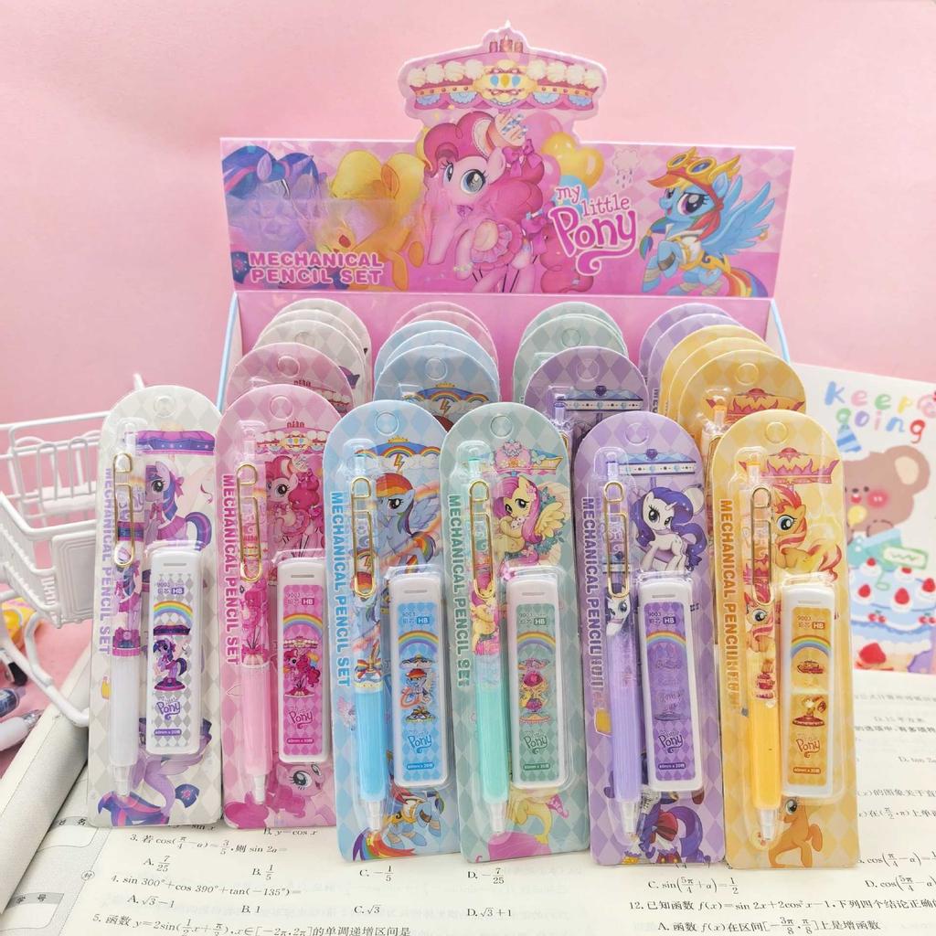 Набор автоматических карандашей My Little Pony, Неточащийся стержень, Мультяшный механический карандаш с кнопкой