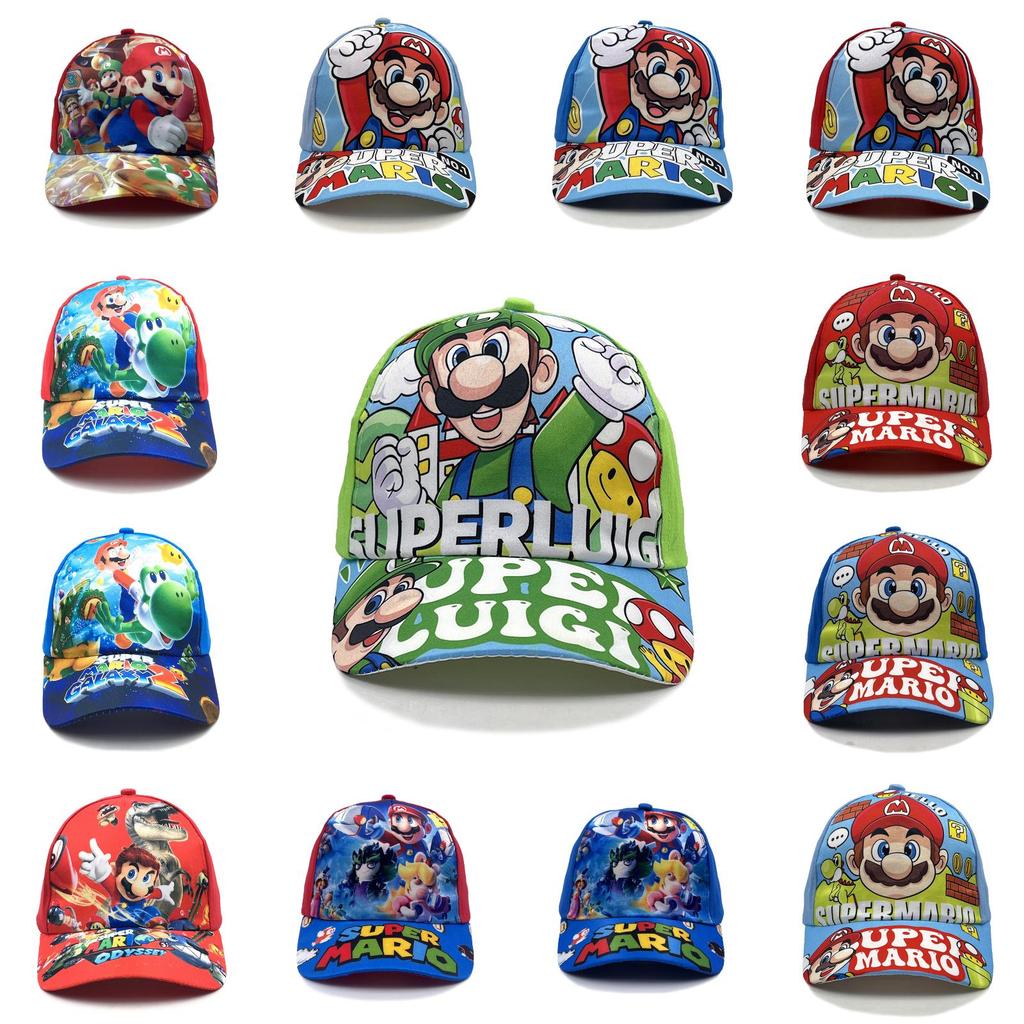 Детская бейсболка Bros Mario Super Pattern из дышащего хлопка для лета