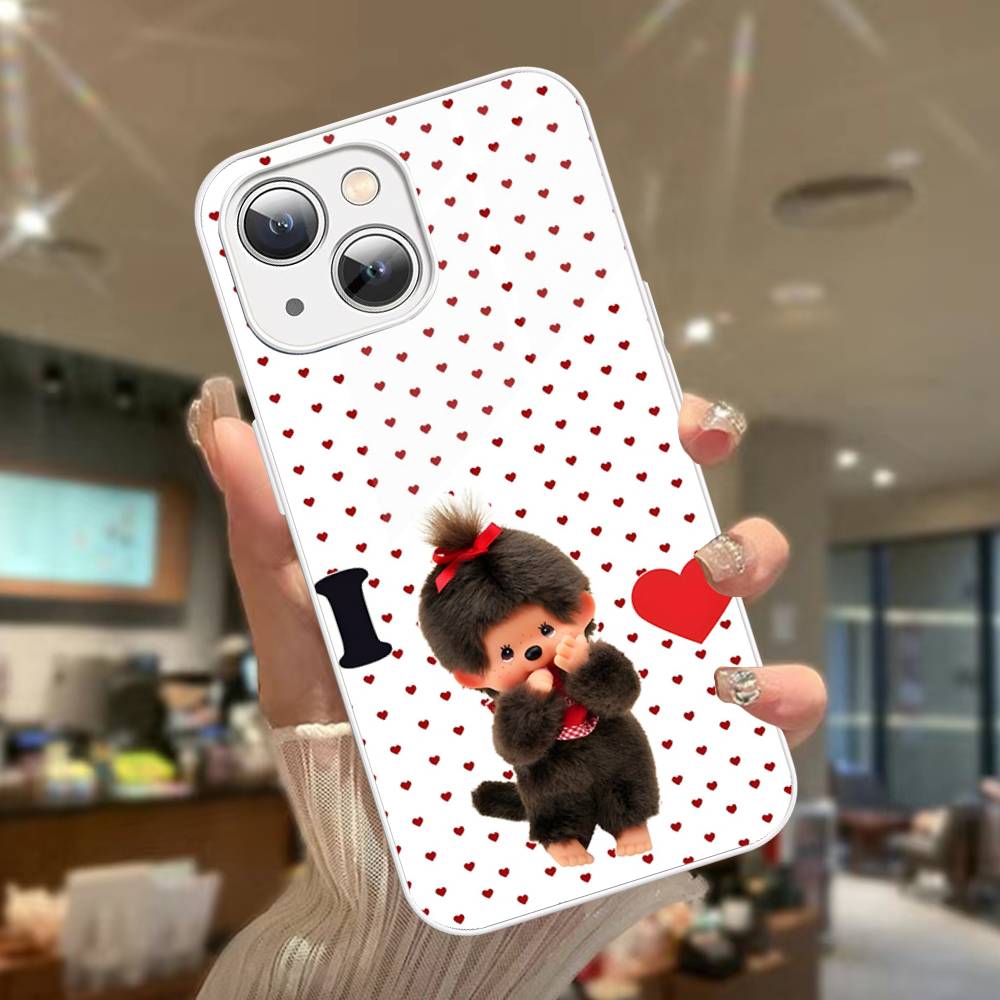 Милый M-monchhichis-s Закаленное стекло для iPhone 14 13 12 11 Pro Mini XS MAX 14Plus X XS XR Чехол