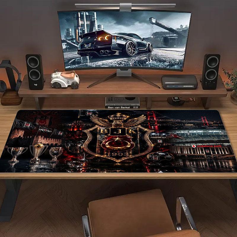 Besiktas Gymnastics Club Large Size Mouse Pad Large Gaming Table Cushion Non-slip Laptop Tablet Big Mousepad XXL Mat Mini PC Playmat With Lock edge