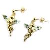Les Trésors De Lily [L4291] - Позолоченные серьги «Тинкер Белл» с аквамарином - 25x15 мм