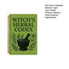 Witch's Herbal Notebook Vintage Spiral Bound Plant Journal with Bookmark Mystical Aesthetic Diary for Botany Notes