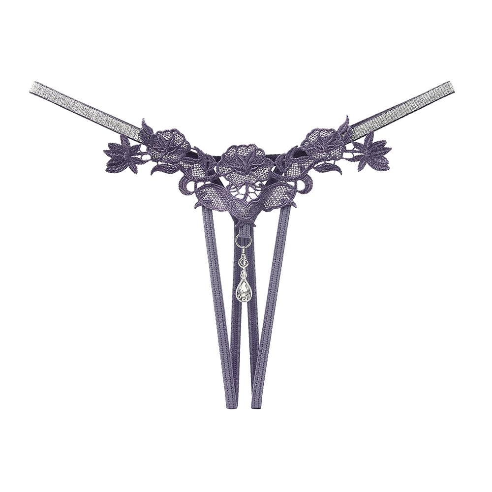 Сексуальные трусики с вышивкой, женское сексуальное женское белье, эротическое нижнее белье, стринги с открытой промежностью для секса, прозрачные трусы с подвеской