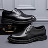 Деловые кожаные туфли мужские корейские версии модные туфли на шнуровке на платформе мужские британские остроносые внутренние туфли для жениха, увеличивающие рост свадебные туфли