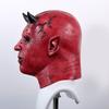 Подушка с лицом дьявола, реквизит для косплея на Хэллоуин, страшный головной убор ужасов с рогами, жуткий латексный костюм для вечеринки, аксессуар для взрослых и детей