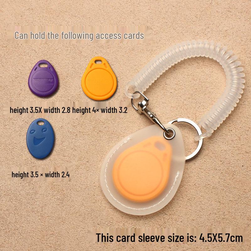 Прозрачный каплевидный держатель для пропусков и рукав для карточки лифта
